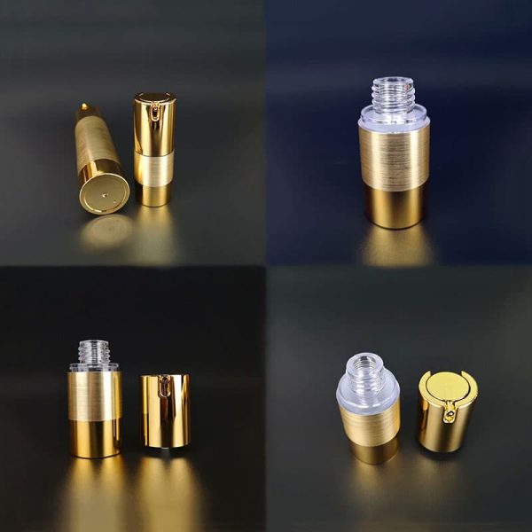 15ml luxury golden airless containers