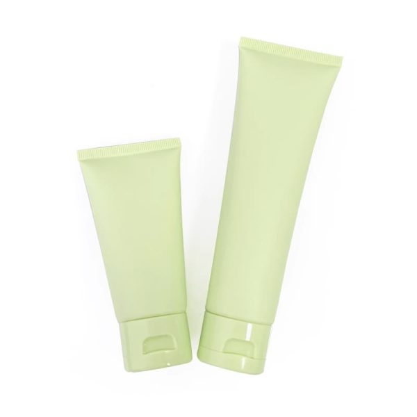 50ml 100ml green color face cleanser cosmetic tubes