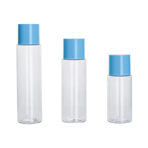 60ml 80ml 100ml clear pet bottle with blue cap