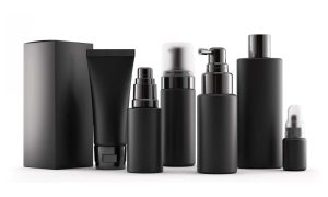 black color skincare packaging