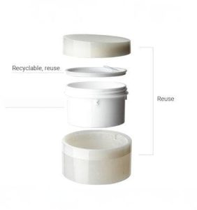 50ml empty pp refillable cream jars