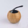 Custom skin care products packaging supplier 30g capacity half pack bamboo wood pp plastic package bamboo wood grain apple cream jar