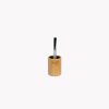 Custom High End Cosmetic Bag Nail Polish Empty Bottle Nail 5ml Nail Polish Glass Bottle With Solid Wood Lid Bamboo Wood Cover