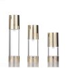 Bright Gold Cosmetic Dispensing Lotion Vacuum Bottle