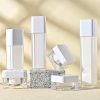 Wholesale skincare China supplier Luxury 60ml-130ml Acrylic 50g Plastic Square Round Empty Cosmetic Bottle Container Set