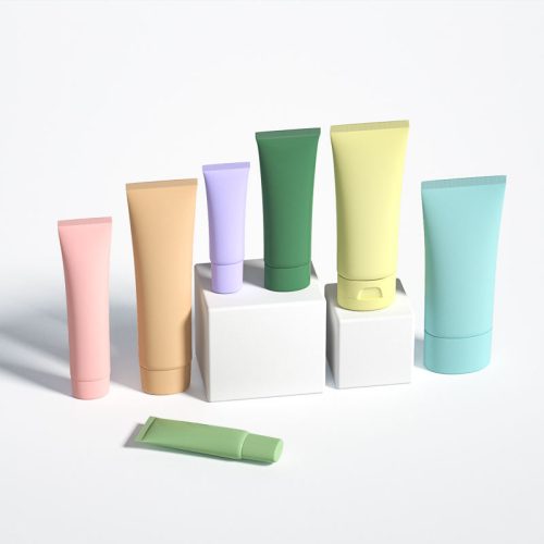 Coloured oval lotion hand cream squeezes soft lotion tubes
