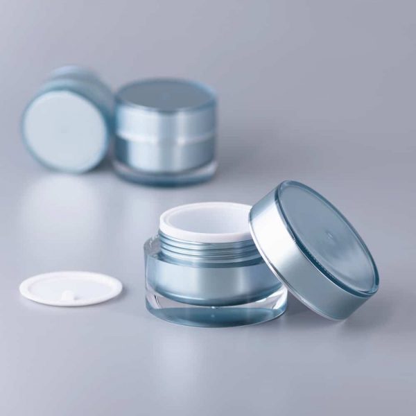 10g30gPS Acrylic Round Bottle Color Cosmetic Bottle with Cap Thick Bottom Refillable Bottle Dispensing Box