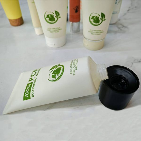 Customizable Eco-friendly 100% Recycled PCR Cosmetic Packaging Tube for Body Lotion  Face Cream Screw Cap for Skin Care