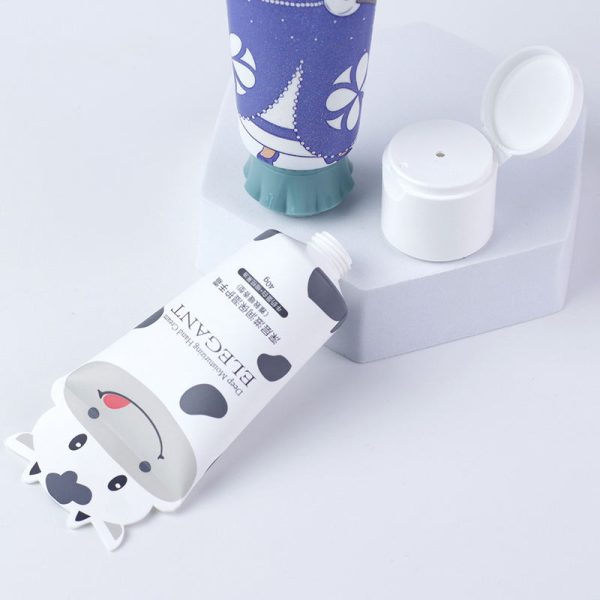 Customize Special Tail Cute Packaging Hand Cream Body Lotion Plastic Tube With Matt Finish PE Material