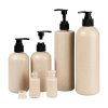 Wheat straw shampoo set plastic hose shampoo bottle with pump