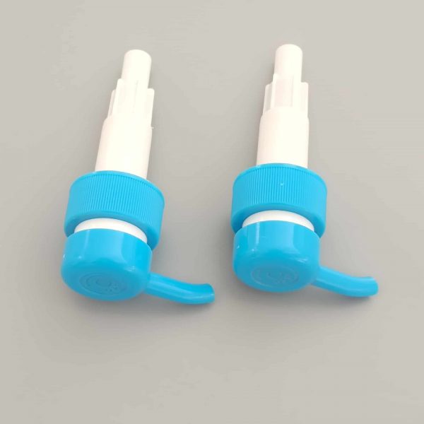 China Factory Wholesale Supplier New Models Blue PP Plastic Pump Head Hand Sanitizer Pump Liquid Soap Dispenser Bottle Pump