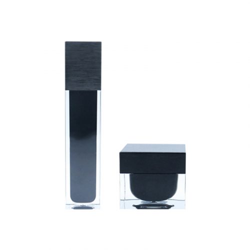 High Quality Square Luxury Cream Plastic Cosmetic Jar