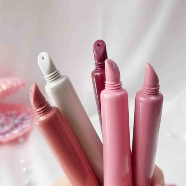 pink Plastic PE Empty Lipstick Lip Gloss Oil Tube Lipstick Lip Balm Tube Soft Squeeze Tube Cosmetic Packaging