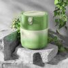 Green small fresh plastic cosmetic packaging cream bottle can be refilled