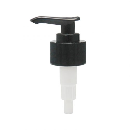 Matte black lotion pump shampoo bottle lid