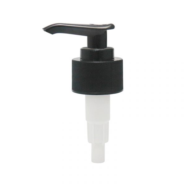 Matte black lotion pump shampoo bottle lid