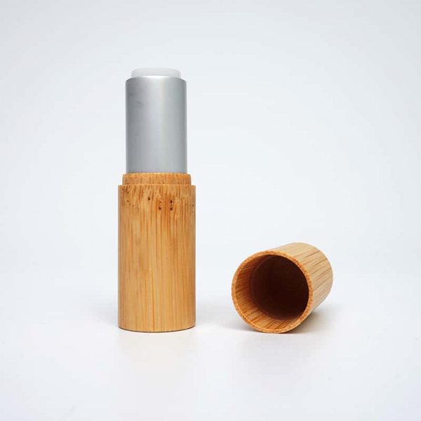 China Factory Wholesale Supplier 5ml Bamboo Opp Plastic Silver Lipstick Tube Empty Natural Bamboo Wood Lipstick Tube