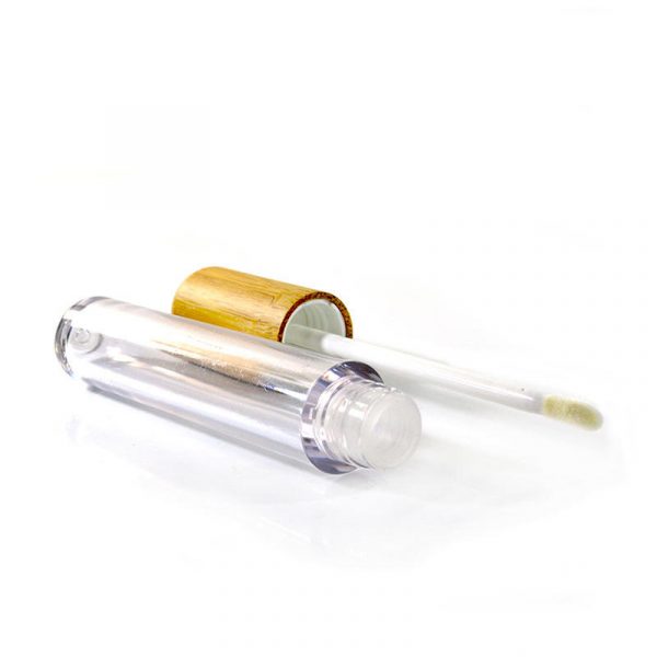 5ml-10ml Bamboo Plastic Bottle Body Transparent Empty Tube Full Package Bamboo Lipstick Tube Bottle with Bamboo Cap