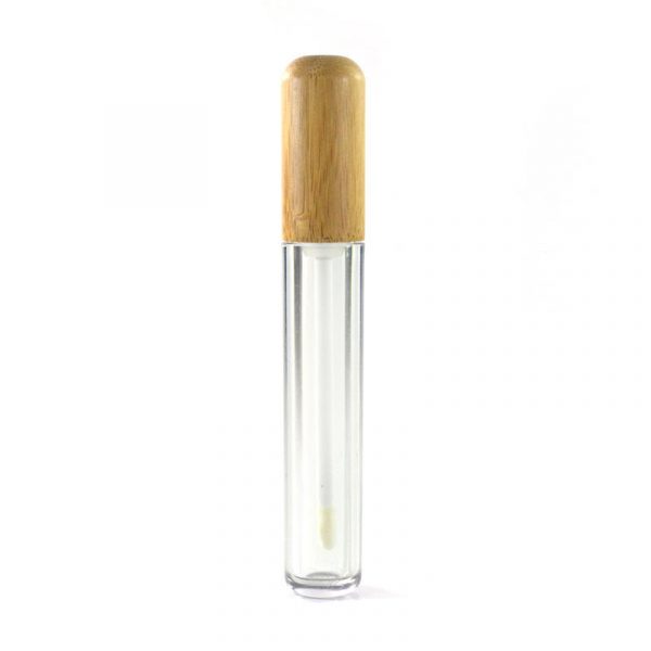 5ml-10ml Bamboo Plastic Bottle Body Transparent Empty Tube Full Package Bamboo Lipstick Tube Bottle with Bamboo Cap