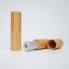 China Factory Wholesale Supplier 5ml Bamboo Opp Plastic Silver Lipstick Tube Empty Natural Bamboo Wood Lipstick Tube