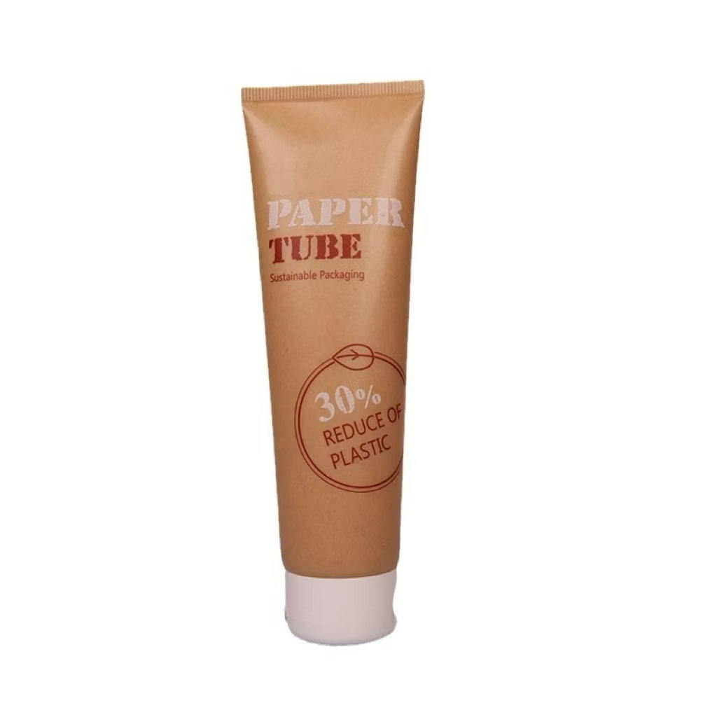 New cosmetic kraft paper tube with flip cap bottle nut cap