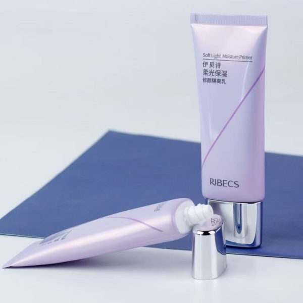 Oval Tube Plastic Cosmetic Packaging for Skin Care Serum Flat Shape for Sunscreen BB Cream CC Cream