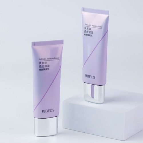 Oval Tube Plastic Cosmetic Packaging for Skin Care Serum Flat Shape