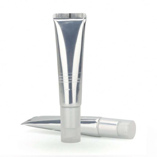 Popular Silvery Thin Press Pump Aluminum Cosmetic Packag