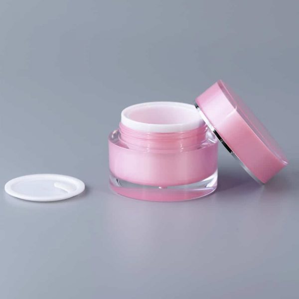 10g30gPS Acrylic Round Bottle Color Cosmetic Bottle with Cap Thick Bottom Refillable Bottle Dispensing Box