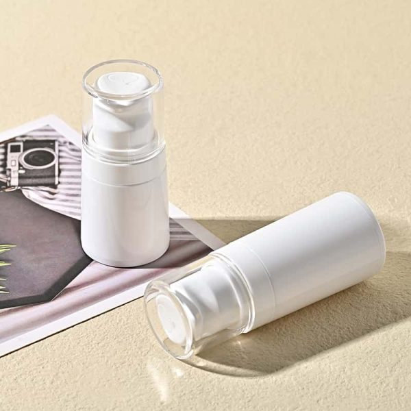 White cosmetic plastic container personalized squeeze bottle