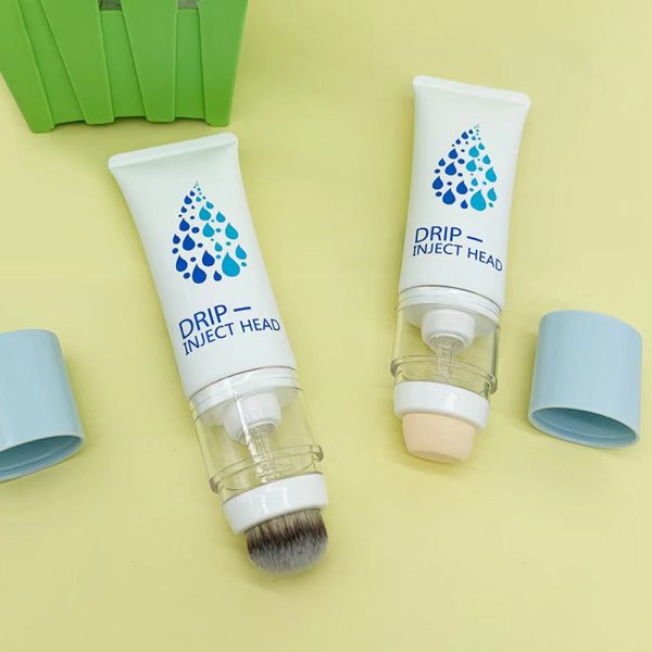 Cosmetic Packaging for Essence Oil Applicator with Brush Tip and Plastic Drip Head for Skin Care Massage Oil featuring Screw Cap