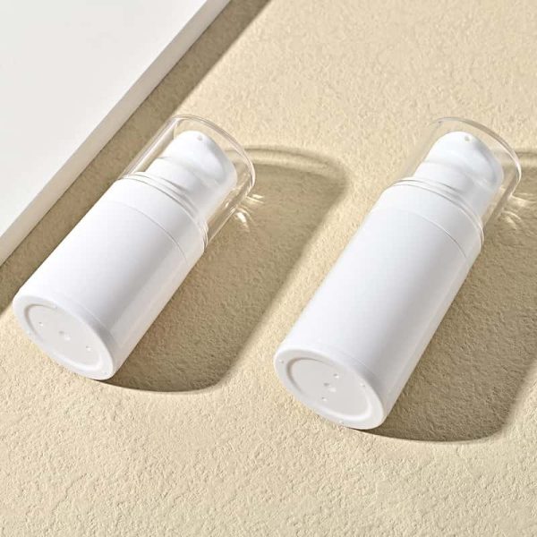White cosmetic plastic container personalized squeeze bottle
