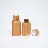Luxury Custom Skin Care Products Packaging Latex Head Dropper 10ml20ml30ml50ml100ml Bamboo Wooden Essential Oil Bottle Bamboo Dropper
