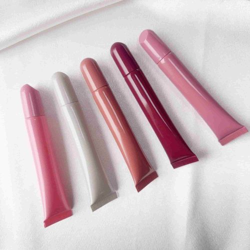 pink Plastic Lip Gloss Soft Squeeze Tube Cosmetic Packaging