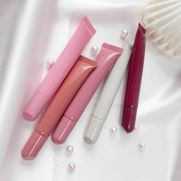 pink Plastic PE Empty Lipstick Lip Gloss Oil Tube Lipstick Lip Balm Tube Soft Squeeze Tube Cosmetic Packaging