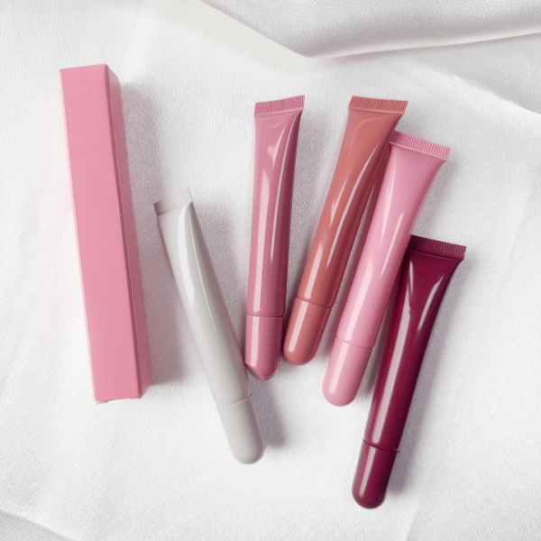 pink Plastic PE Empty Lipstick Lip Gloss Oil Tube Lipstick Lip Balm Tube Soft Squeeze Tube Cosmetic Packaging